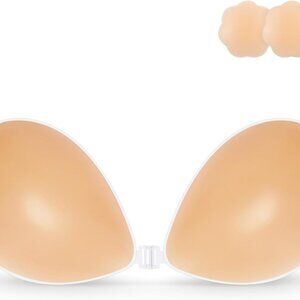Silicone Strapless Push Up Bra Backless Dress Invisible Stick-On Seamless